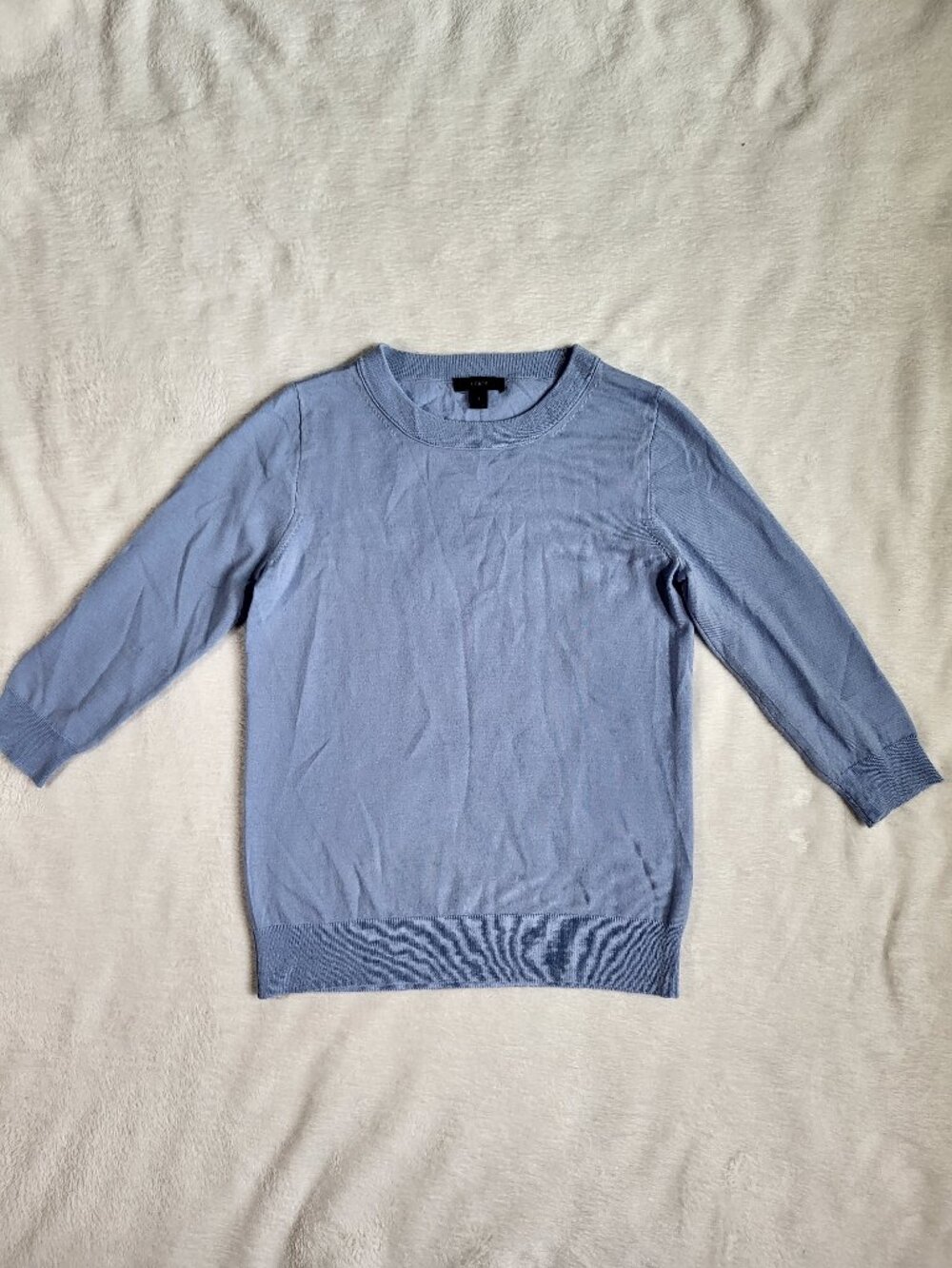 J. Crew Merino Wool Lightweight Light Blue Sweater - Small